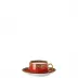 Medusa Red Modern Tea Cup & Saucer 6 1/4 in, 7 oz