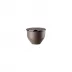 Junto -Bronze Stoneware Covered Sugar Bowl Set w/indent 8 1/2 oz