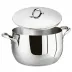 Kikka Mirror Steel Saucepot with Lid Round 28,0 cm h 17,5 cm 10,200 l
