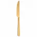 Linear Pvd Gold Table Knife Solid Handle 9 1/4 in 18/10 Stainless Steel Pvd Mirror