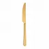 Linear Pvd Gold Dessert Knife Solid Handle 8 1/8 in 18/10 Stainless Steel Pvd Mirror