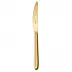 Hannah Gold Table Knife Solid Handle 9 1/4 In 18/10 Stainless Steel Pvd Mirror (Special Order)