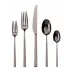 Linea Q Pvd Black 5-Pc Place Setting Solid Handle 18/10 Stainless Steel Pvd Mirror