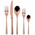 Venezia Copper 5-Pc Place Setting Solid Handle 18/10 Stainless Steel Pvd Mirror