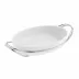 New Living Rectangular Porcelain Dish Set 13 3/4X9 1/2 On Stainless Steel