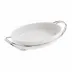 New Living Oval Porcelain Dish Set 17 3/8X10 5/8 On Stainless Steel