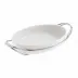 New Living Oval Porcelain Dish Set 15 3/8X10 5/8 Mirror Stainless Steel