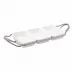 New Living Rectangular Hors D'Oeuvre Tray Set 14 1/8X7 1/8 Antico Stainless Steel