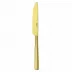 Flat Pvd Gold Table Knife Solid Handle 9 5/16 in 18/10 Stainless Steel Pvd Mirror (Special Order)