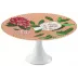 Tresor Fleuri Beige Rhododendron Petit Four Stand 8.7 in Gift Box