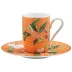 Tresor Fleuri Orange Espresso cup and saucer Water apple Round 3.1496 in. in a round gift box