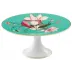 Tresor Fleuri Turquoise Petit Four Stand Small Magnolia Round 6.3 in. in a gift box
