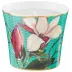 Tresor Fleuri Turquoise Candle Pot Magnolia Round 3.34645 in. in a gift box