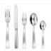 Gio Ponti Silverplated 5-Pc Place Setting Hollow Handle On 18/10 Stainless Steel
