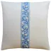 Ashoka Slubby Linen Ivory Ashoka Ivory and Blue Tape 14 x 20 in Pillow