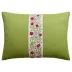 Ashoka Slubby Linen Lime Ashoka Magenta and leaf Tape 14 x 20 in Pillow