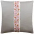 Ashoka Slubby Linen Flax Ashoka Orange and Pink Tape 14 x 20 in Pillow