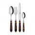 Faux Tortoise 4-Pc Setting (Dinner Knife, Dinner Fork, Soup Spoon, Teaspoon)
