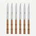 Bamboo Light Press Wood Set Of 6 Steak Knives