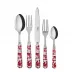 Toile De Jouy Red 5-Pc Setting (Dinner Knife, Dinner Fork, Soup Spoon, Salad Fork, Teaspoon)