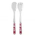 Toile De Jouy Red 2-Pc Salad Serving Set 10.25" (Fork, Spoon)