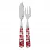 Toile De Jouy Red Fish Set 8.25" (Knife, Fork)