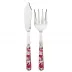Toile De Jouy Red 2-Pc Fish Serving Set 11" (Knife, Fork)