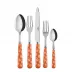 Provencal Orange 5-Pc Setting (Dinner Knife, Dinner Fork, Soup Spoon, Salad Fork, Teaspoon)