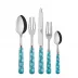 Provencal Turquoise 5-Pc Setting (Dinner Knife, Dinner Fork, Soup Spoon, Salad Fork, Teaspoon)