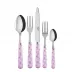Provencal Pink 5-Pc Setting (Dinner Knife, Dinner Fork, Soup Spoon, Salad Fork, Teaspoon)