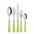 Provencal Light Green 5-Pc Setting (Dinner Knife, Dinner Fork, Soup Spoon, Salad Fork, Teaspoon)