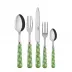 Provencal Garden Green 5-Pc Setting (Dinner Knife, Dinner Fork, Soup Spoon, Salad Fork, Teaspoon)