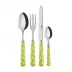 Provencal Light Green 4-Pc Setting (Dinner Knife, Dinner Fork, Soup Spoon, Teaspoon)