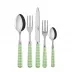 Gingham Garden Green 5-Pc Setting (Dinner Knife, Dinner Fork, Soup Spoon, Salad Fork, Teaspoon)