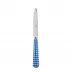 Gingham Lapis Blue Dessert Knife 8"