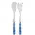 Gingham Lapis Blue 2-Pc Salad Serving Set 10.25" (Fork, Spoon)