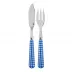 Gingham Lapis Blue Fish Set 8.25" (Knife, Fork)