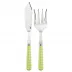 Gingham Lime 2-Pc Fish Serving Set 11" (Knife, Fork)