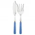 Gingham Lapis Blue 2-Pc Fish Serving Set 11" (Knife, Fork)