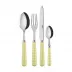 Gingham Yellow 4-Pc Setting (Dinner Knife, Dinner Fork, Soup Spoon, Teaspoon)