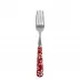 Daisy Red Cake Fork 6.5"