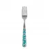 Daisy Turquoise Cake Fork 6.5"