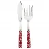 Daisy Red 2-Pc Fish Serving Set 11" (Knife, Fork)