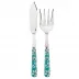 Daisy Turquoise 2-Pc Fish Serving Set 11" (Knife, Fork)