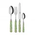 Daisy Garden Green 4-Pc Setting (Dinner Knife, Dinner Fork, Soup Spoon, Teaspoon)