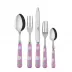 Tulip Pink 5-Pc Setting (Dinner Knife, Dinner Fork, Soup Spoon, Salad Fork, Teaspoon)