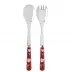 Tulip Red 2-Pc Salad Serving Set 10.25" (Fork, Spoon)