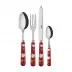 Tulip Red 4-Pc Setting (Dinner Knife, Dinner Fork, Soup Spoon, Teaspoon)