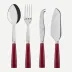 Icon Red Set Of 4 Serving Pieces (Serving Spoon, Serving Fork, Cheese Knife Large, Tart Slicer)