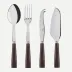 Icon Brown Set Of 4 Serving Pieces (Serving Spoon, Serving Fork, Cheese Knife Large, Tart Slicer)